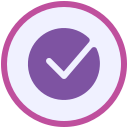 Purple checkmark